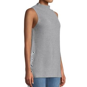 Michael Kors Lace-Up Sleeveless Sweater